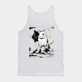 Hamsters Shadow Silhouette Anime Style Collection No. 19 Tank Top